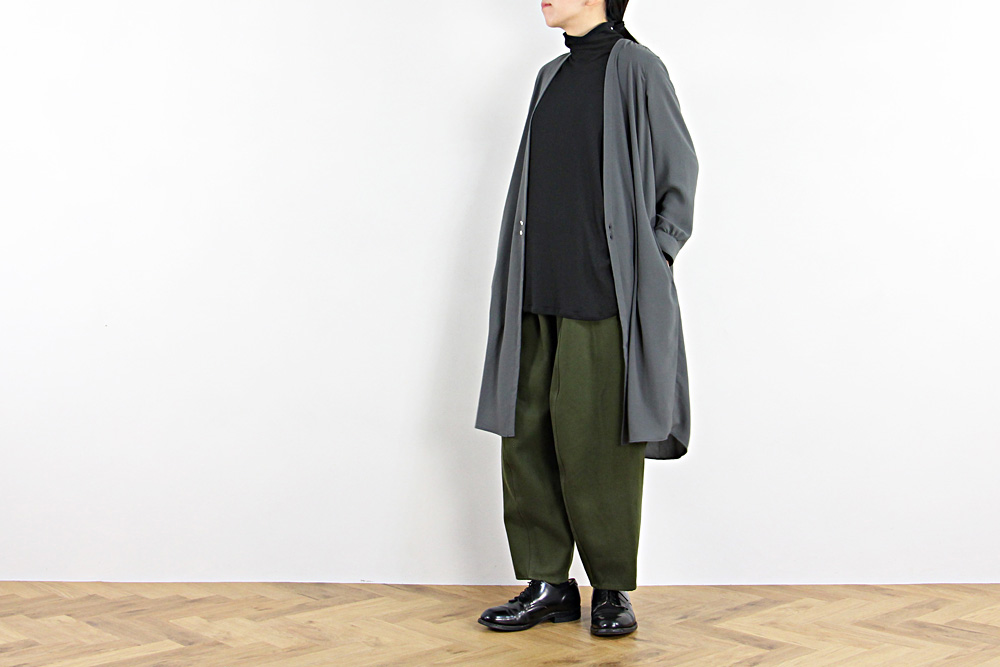 NO CONTROL AIR/ノーコントロールエアー/モダール ベアテレコ タートルネックカットソー/19-20AW/38/レディース/ブラック/A9-NC023TN